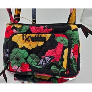 Vera Bradley Floral Quilted Crossbody Bag - Vibrant Flowers Adjustable Strap Mul